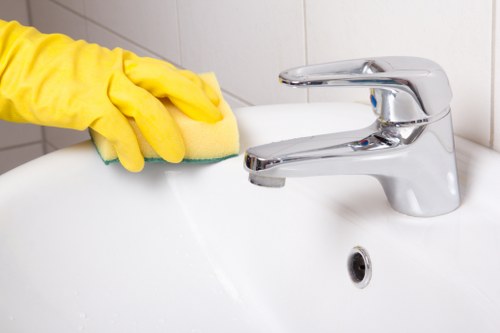 Cleaning team working in a Lambeth property ahead of move in
